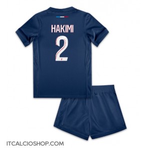 Paris Saint-Germain Achraf Hakimi #2 Prima Maglia Bambino 2024-25 Manica Corta (+ Pantaloni corti)